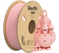 GratKit Filament PLA Matte 1.75mm Rose, Bobine de 1kg pour Imprimante 3D, Précision±0,03mm, Neatly Wound, Surface Mate