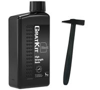 GratKit Résine haute résistance pour l'Impression 3D, Excellente Propriétés Mécaniques et Stabilité Supérieure, UV Résine Photopolymère pour LCD DLP et SLA Imprimante 3D, 1000g Noir