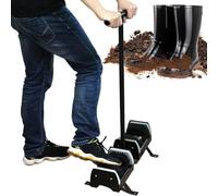 Gratte-bottes avec Manche Haute et Structure Métallique, Brosse Nettoyage Chaussures Robuste, Racloir de Porte Fixation au Sol pour Bottes de Travail et Pluie