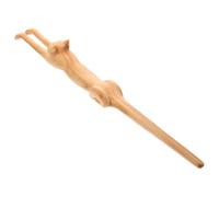Gratte-dos Anti-démangeaisons Long Manche Forme Chat, en Bois | Outil de Massage, Soulage les Chatouilles Dorsales, Finition Soignée, Surface Lisse, Usage Maison, Voyages