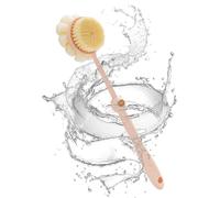Gratte-Dos Auto-Nettoyant Long Manche - Brosse Douche Double Face Poils Souples | Brosse Exfoliante Élimination Saletés Crasses | Gommage Corps Zones Difficiles Atteindre, Soin Pieds Peau,