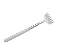 Gratte-dos en métal blanc | Grattoir télescopique portable en acier inoxydable pour adultes | Outil de massage extensible pour homme et femme