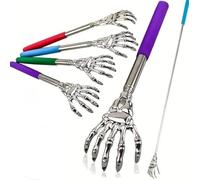 Gratte-dos Extensible en Acier Inoxydable avec Poignée en Caoutchouc, 4 Couleurs (NOIR)