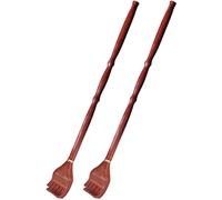 Gratte-dos, Gratte-dos à manche moyen et long for la maison, for personnes âgées, en bois poli à la main(Red*2)