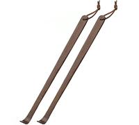 Gratte-dos, Gratte-dos à usage domestique, long gratte-dos avec cordon en cuir, outil de grattage de texture(Brown*2)