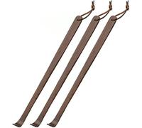 Gratte-dos, Gratte-dos à usage domestique, long gratte-dos avec cordon en cuir, outil de grattage de texture(Brown*3)