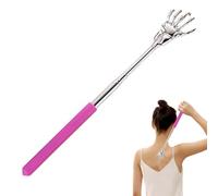 GrattE-Dos Télescopique - Gratte-Dos Rétractable - Dos Acier Inoxydable Gratte - Gratte-Dos Télescopique En Métal En Forme De Main - Outils De Massage De Voyage Portables Pour Adultes, Et Pers