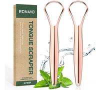 Gratte langue brosse langue Grattoir en acier inoxydable pour langue - rappe langue Grattoir pour adultes guérit la mauvaise haleine. Nettoyants de langue pour une haleine fraîche en quelques secondes