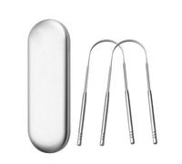 Gratte-Langue En Acier Inoxydable Pack De 2 Argent