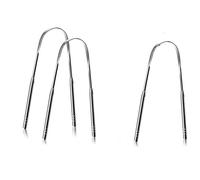 Gratte-Langue En Acier Inoxydable, Paquet De 3 Argent