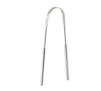 Gratte-langue en, Forme de U Gratte-Langue en Acier Inoxydable en Métal Fait à la Main, Elimine la Mauvaise Haleine Brosses à langue de Soins Bucco-Dentaires