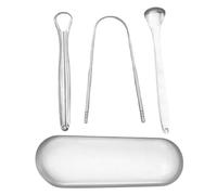 Gratte-langue en métal - Réduit la mauvaise portable | Accessoire d'hygiène linguale | Pour la maison, les voyages, adultes, toute la famille