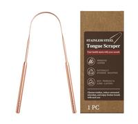 Gratte-langue ergonomique en forme de U - Outil de nettoyage de langue en acier inoxydable - Pour homme et femme - Pour voyage, maison, salle de bain - Hygiène, santé, mauvaise haleine