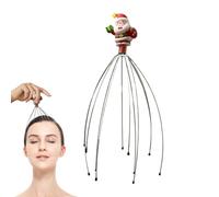 Gratte-tête,Griffe de massage de tête de Noël flexible - Outil portatif de Massage de tête de masseur de fouet de tête pour détendre le Massage de corps de tête