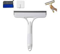 Grattoir 3 en 1 pour vitres de douche, nouveauté 2025, facile à nettoyer sans traces, pour salles de bains, cuisines, miroirs et vitres. (white)