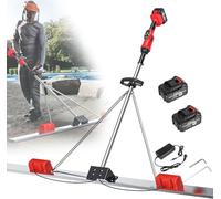 Grattoir à Béton électrique 150cm / 180cm, Kit Vibrant De Chape en Béton, Outil De Finition du Béton, Vitesse Réglable à 6000 TR/Min avec Batterie Rechargeable 2 * 25000ma