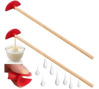 Grattoir à bouteille en silicone-Aide réutilisable pour obtenir la dernière goutte,spatule de dernière goutte en silicone,aide à la cuisine flexible,outils de nettoyage à long manche de 14"(2 pièces)