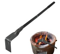 Grattoir à Cendres à Long Manche - Râteau à Cendres en Acier Robuste, de Nettoyage pour Barbecue | Râteau à Charbon résistant aux Hautes températures pour Four à Pizza, cheminées, bouilloires