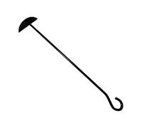 Grattoir à cendres de cheminée et râteau - Râteau à cendres en fer très résistant de type D pour foyer, fumoirs, barbecues au charbon de bois | Pour four, barbecue, cheminée