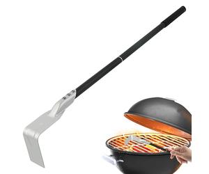 Grattoir à cendres - Râteau à long manche pour four à pizza, Nettoyage de barbecue | Outil pratique pour cheminée, cuisinière, grill, éliminer les cendres en toute sécurité et simplicité