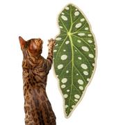 Grattoir à chat - 31 x 65 cm - Grand coussin griffoir en sisal en forme de feuille pour chat - Protection murale et sol - Avec adhésif - Planche de ponçage anti-griffes pour canapé et maison