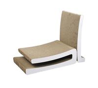 Grattoir à chat - Carton à gratter en forme de chat sauvage avec herbe à chat - Tapis épais - Jouet interactif pour gratter le jeu - Escalade dans la vitre intérieure - Plaque à gratter pour chat