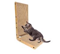 Grattoir à chat en carton, arbre à chat en carton pour chats domestiques, patins à gratter en forme de L, poteau vertical pour chats en intérieur, accessoires pour petits animaux de compagnie