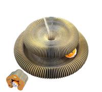 Grattoir à chat, jouet interactif pour chat - Rouleau à balle pour chaton avec clochette - Planche d'accordéon à gratter rétractable - Jouet de protection pour chats, chats domestiques, chiots