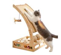 Grattoir à chat | Rampe avec tapis d'escalade et labyrinthe à billes - Roulement à rayures - pour salon, angle, chambre, maison
