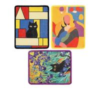 Grattoir à chats, ensemble de panneaux en sisal pour animaux domestiques | Tapis à rayures pour animaux domestiques | Pour les jeux enrichissement chatons appartement salon chambre murale au sol