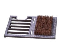 Grattoir À Chaussures De Style Campagnard, Tapis D'entrée Robuste en Fonte avec Brosse, Tapis De Nettoyage De Chaussures D'extérieur pour La Maison