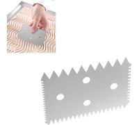 Grattoir à confiserie rectangulaire dentelé en acier inoxydable 102 x 69 mm - HE