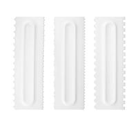 Grattoir à crème en plastique, outil de modélisation de gâteau Fondant pour la décoration de desserts, 3 pièces/ensemble