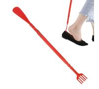 Grattoir à dos long avec chausse-pied, grattoir à dos long, griffe à dos ergonomique, chausse-pied avec manche long, cornes avec inserts pour bottes pour faciliter son utilisation,