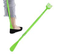 Grattoir à dos long - Poignée en plastique, forme ergonomique légère, bords incurvés lisses | Outil de chausse-pied à double usage pour des bottes faciles à porter avec une relaxation douce