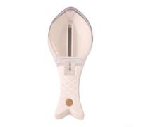 Grattoir à écailles de poisson avec couvercle qui empêche les écailles de se disperser, offrant une expérience de nettoyage contrôlée et propre du poisson sans gêne à la main (beige nord)