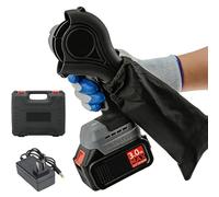 Grattoir à écorces électrique sans fil 600 W 8000 tr/min avec sac à poussière, affichage de l'alimentation et verrouillage de sécurité, idéal pour les jardins et les vergers