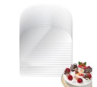 Grattoir À Gâteau - 20 Pièces Grattoir À Crème Transparent, Lisseur À Glaçage Flexible | Ensemble De Spatules À Glaçage En Plastique, Facile À Saisir, Outil De Lissage Durable Pour La Décoration De Gâ