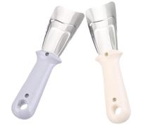 Grattoir à Glace 2 Pièces en Acier Inoxydable | Plastique et Acier Inoxydable, Bords Lisses et Prise Confortable, pour Joints Carrelage Cuisine