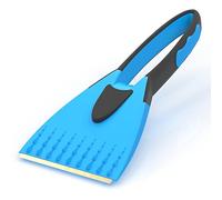 Grattoir à glace Auprotec avec lame en laiton - Poignée antidérapante - Bleu