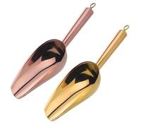 Grattoir à glace en acier inoxydable de 24,9 cm - Pour aliments secs, farine, bonbons, buffet, mariage, cuisine, ustensile de cuisine, cuillère pour desserts