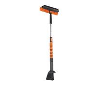 Grattoir à glace pour pare-brise de voiture, brosse à neige extensible, tête pivotante, bord de raclette, métal, outil de nettoyage d'hiver robuste, outil de nettoyage d'hiver, retrait du givre de