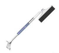 Grattoir à glace pour voiture avec tête de brosse rotative pour une manipulation optimale de la neige et de la glace (bleu)