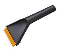 Fiskars Grattoir à glace pour voiture, Utilisation dans les 2 sens, Longueur: 21,5 cm, Plastique, Noir/Orange, Solid, 1019354
