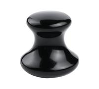 Grattoir à Gouache en Pierre Naturelle for Massage du Visage, Rouleau de Jade, Planche Gua Sha en Obsidienne Noire, Outil de Soins de la Peau(Type 8)