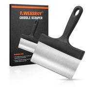 Grattoir à Gril Robuste en Acier Inoxydable avec poignée de 12,7 cm, grattoir à Aliments Robuste pour Accessoires de Barbecue Blackstone, Outils de Tournage de Barbecue en Plein air