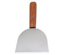 Grattoir à grille, grattoir pour barbecue pour le nettoyage du barbecue - Pelle à poisson frite en acier inoxydable, grattoir pour barbecue de cuisine, bords biseautés avec poignée en bois pour
