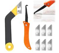 Grattoir à Joints,8 pièces Grattoir a Dejointer Carrelage,Grattoirs Joints Carrelage,Carrelage D'outils de Grattoir de Nettoyage,Grattoir Rasoir Nettoyage pour Carrelage,Grattoir a Dejointer Carrelage