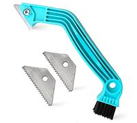Grattoir à Joints de Carrelage - Outil Retire-Joints et Retire-Silicone, Brosse de Nettoyage, Outils de Calfeutrage - 2 Lames de Rechange (Grattoir)