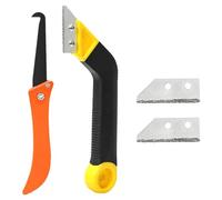 Grattoir à Joints,Grattoir Joint Carrelage,Grattoir a Dejointer Carrelage,Outil de Décapant à Coulis,Doutils de Nettoyage de Coulis de Grattoir,avec 2 Lames de Rechange,pour le Nettoyage de Carreaux